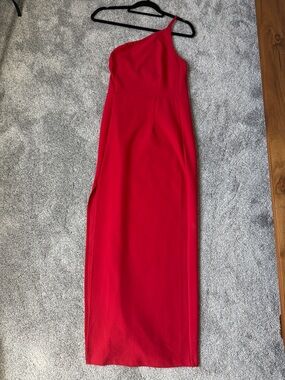 Abercrombie & Fitch One-Shoulder Crimson Red Gown